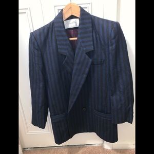 Vintage Christian Dior double breasted wool blazer